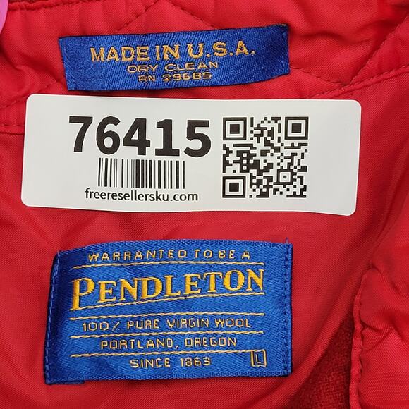 Vintage Pendleton Wool Button Shirt M/L 22x28 Elbow-Patch USA - Picture 8 of 15